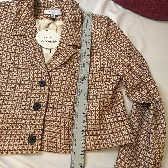 LOST + WANDER Women's Sara Cropped Blazer Size Medium - Picture 9 of 10